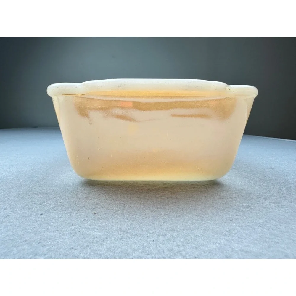 2 Vintage‎ Fire King #410 Peach Lustre 1-1/2 Quart  & #409 1 QT Casserole Pans